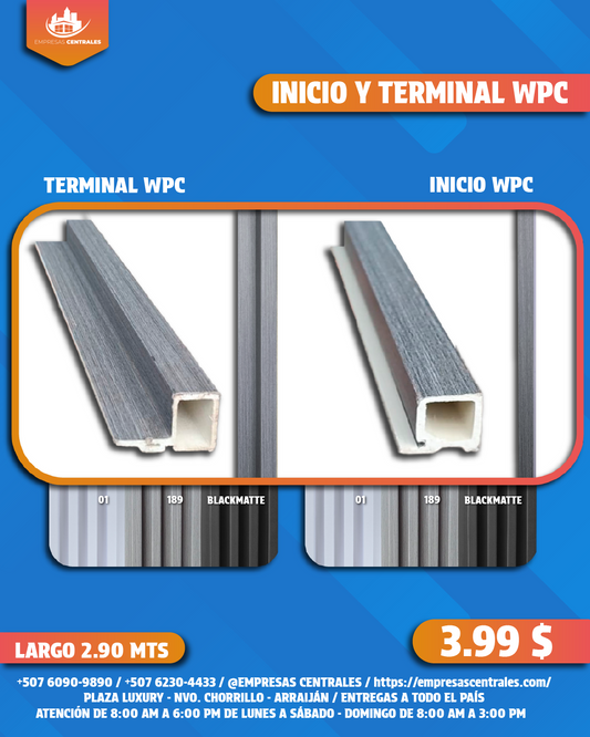 Terminales e Inicios para Paneles WPC