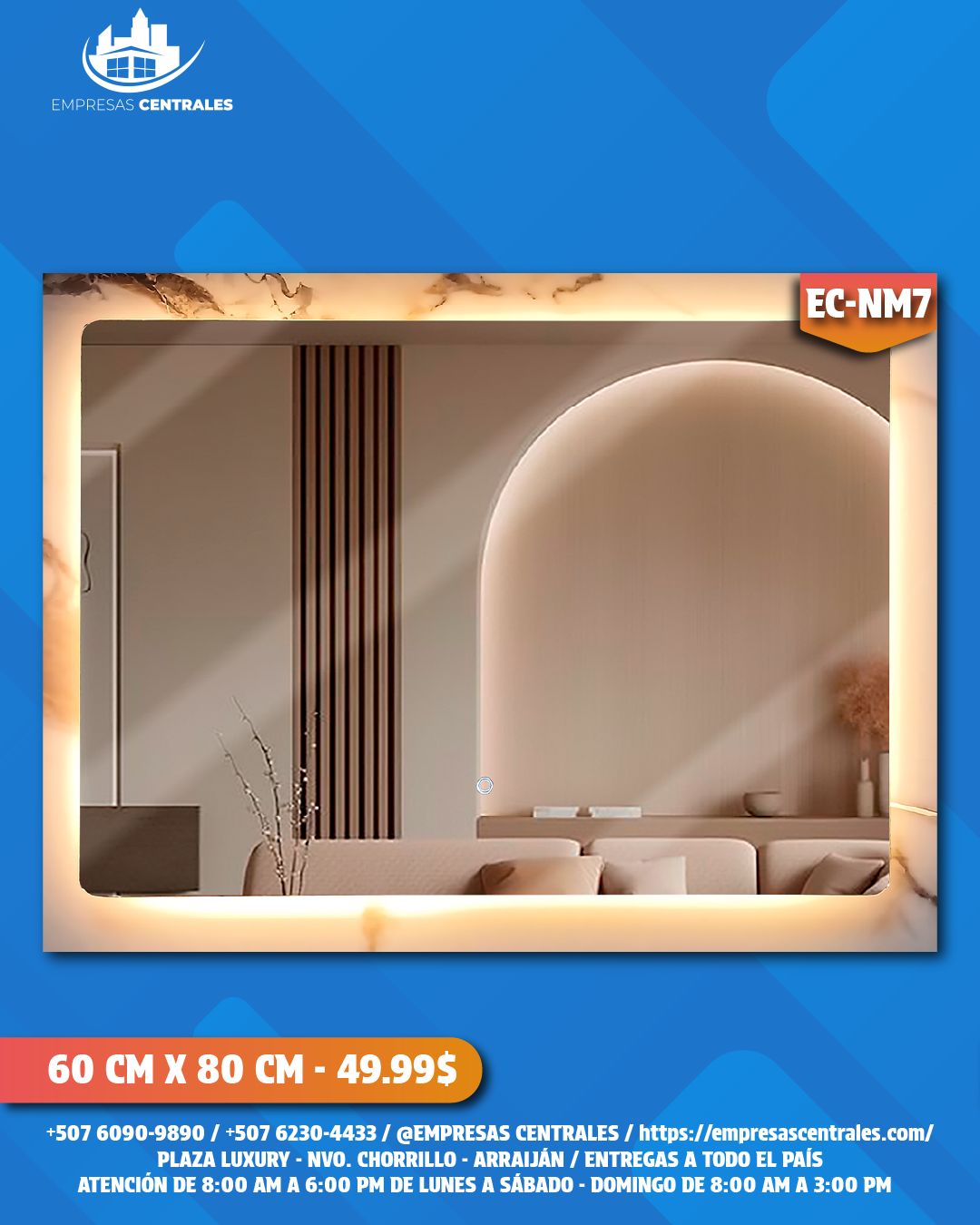 Espejo de Baño con Luz LED ✨ NM7