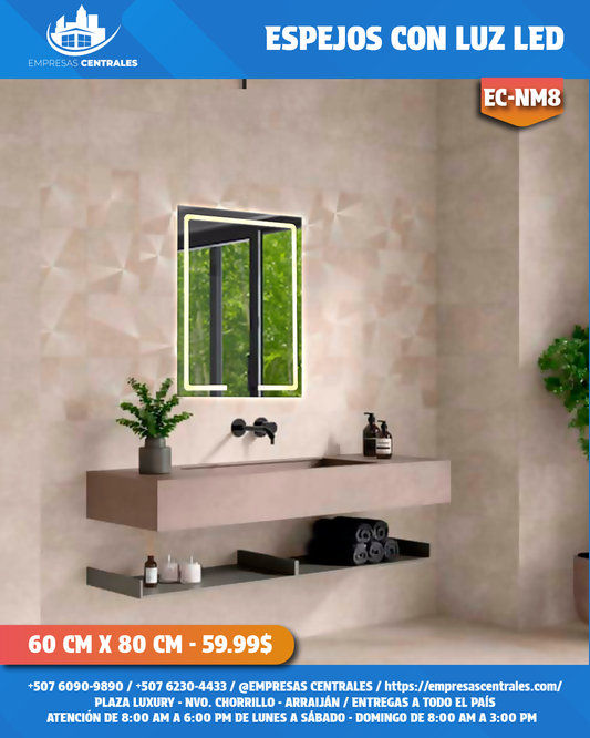Espejo de Baño con Luz LED ✨ NM8