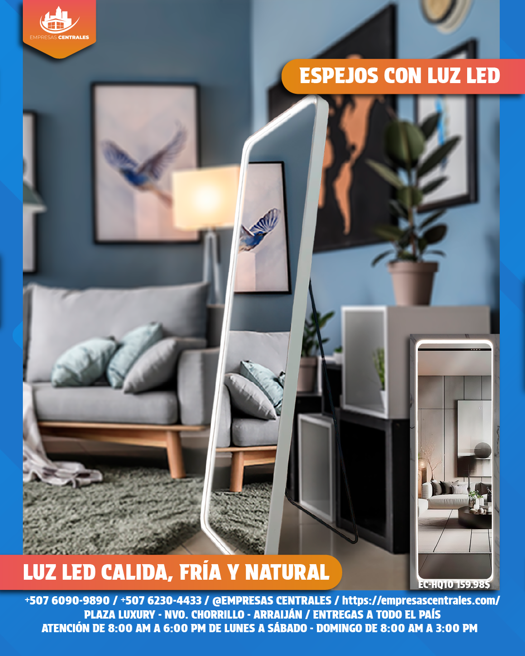 Espejo de Baño con Luz LED HQ10