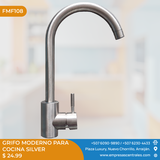 Grifo Moderno para Cocina - Color SILVER