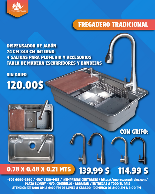 Fregadero tradicional combo