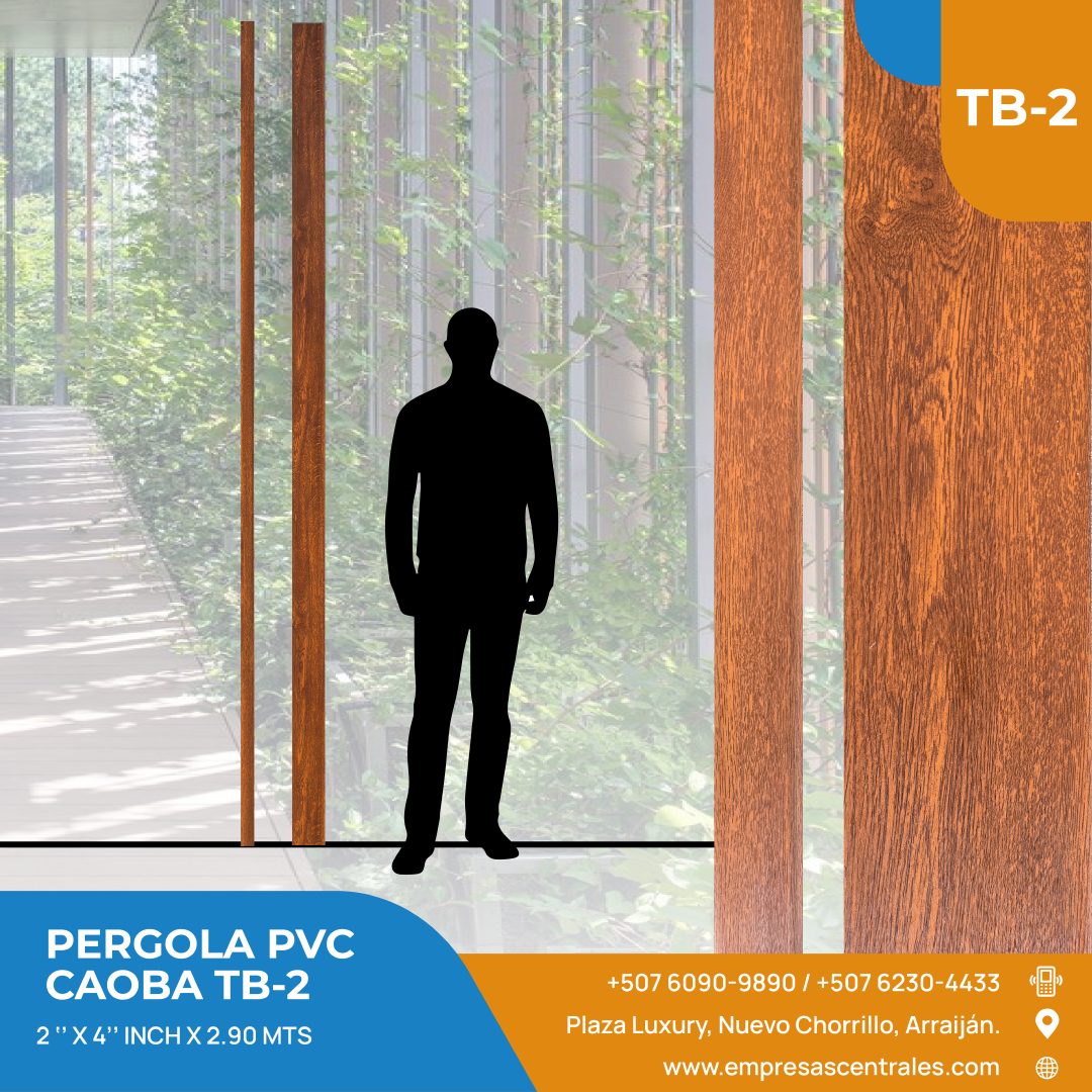 Pérgolas PVC caoba TB-2