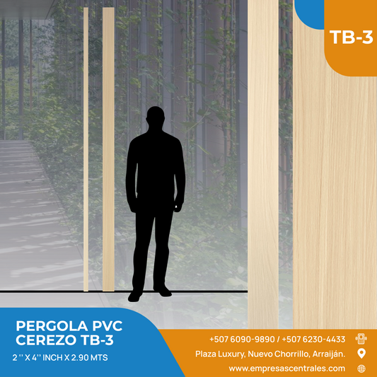 Pergolas PVC cerezo TB-3