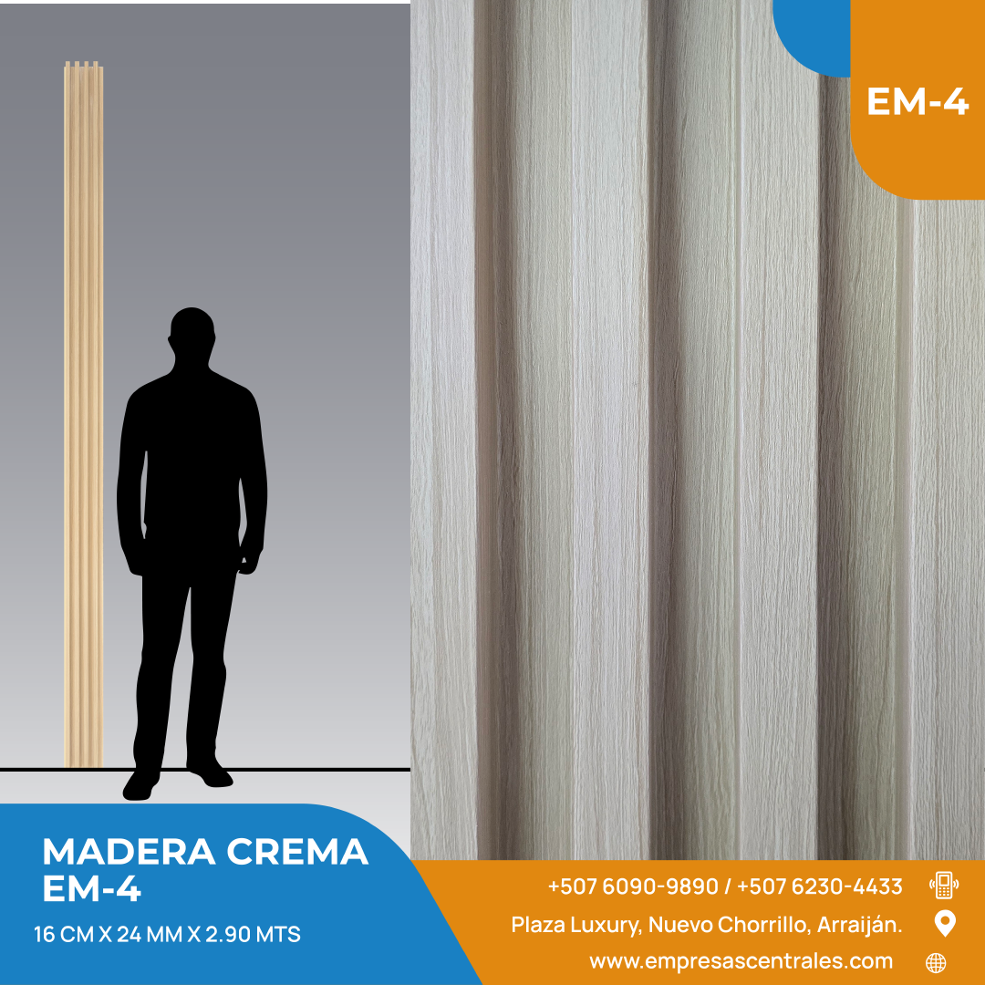 Panel WPC madera crema EM-4