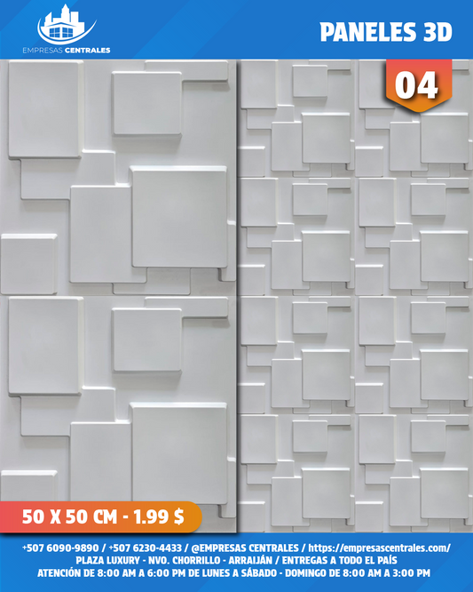LAMINA DE PARED 3D MODELO CUBIC DE PVC