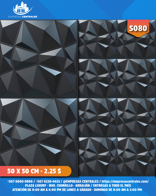 Lamina 3D diamante negro