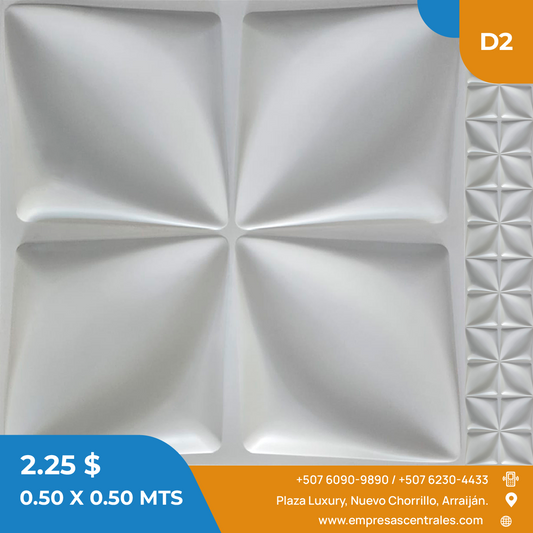 LAMINA DE PARED 3D MODELO FLOWER DE PVC