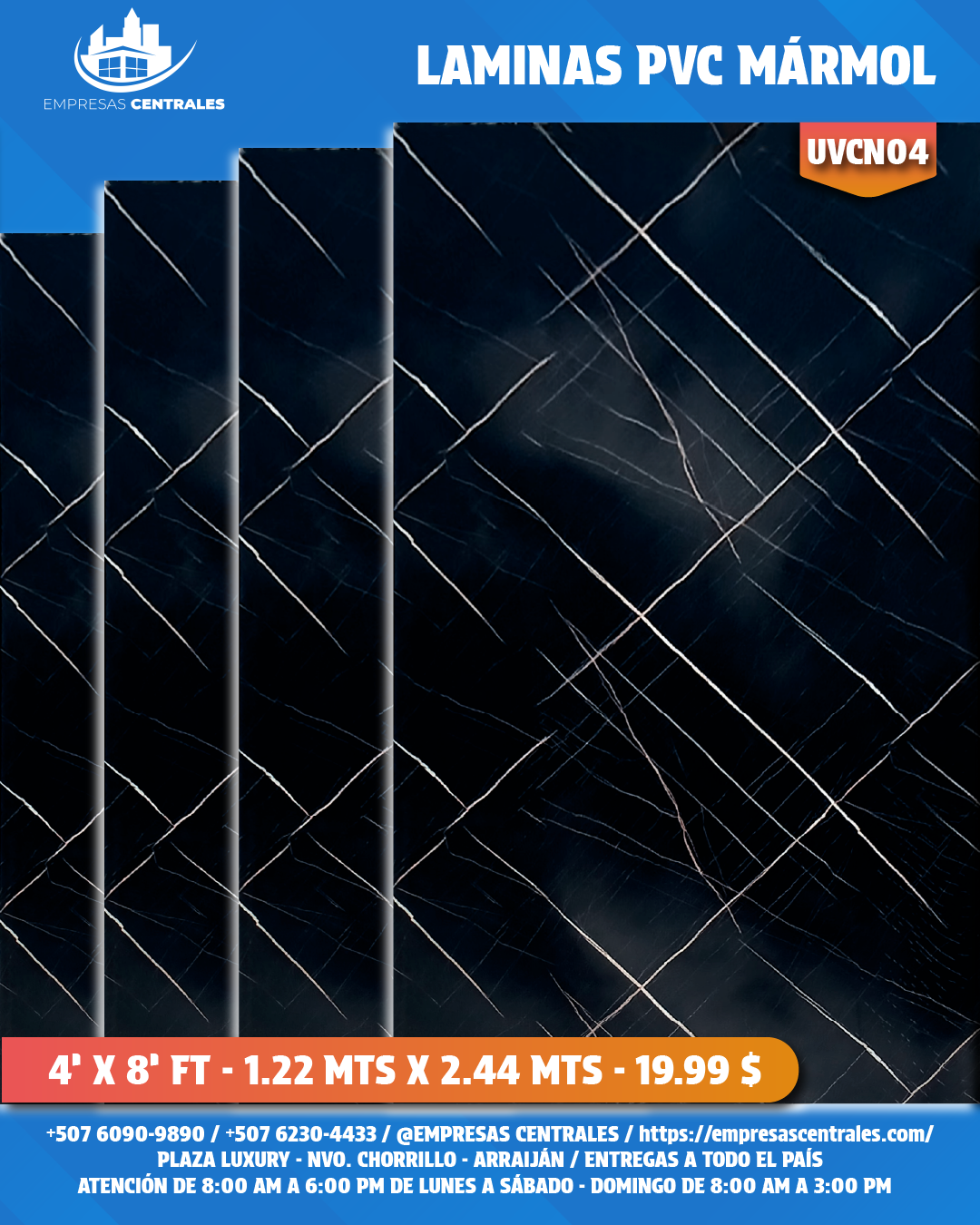 LAMINAS PVC 4X8 REVESTIMIENTO PARA PAREDES