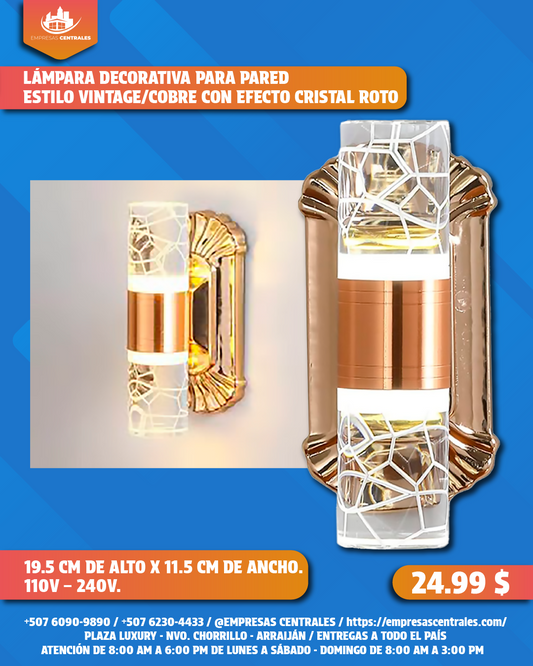 Lámpara Decorativa de Pared – Estilo Vintage
