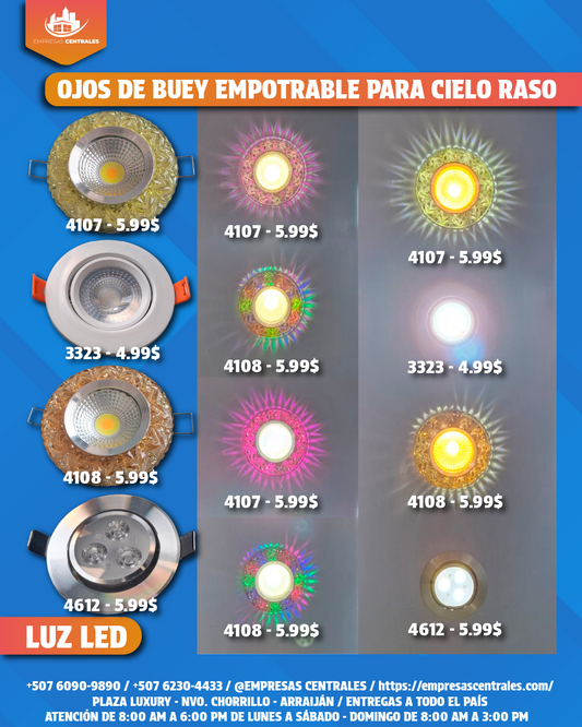 OJOS DE BUEY EMPOTRABLES