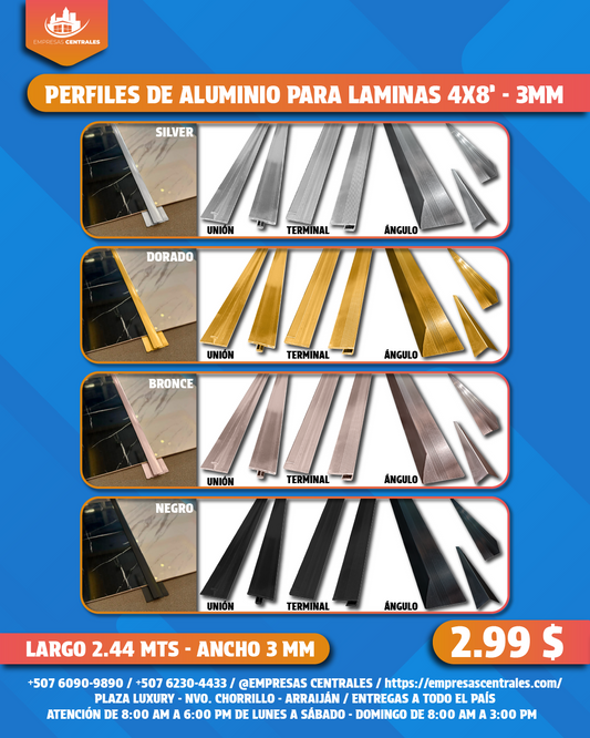 Perfiles de Aluminio Decorativos
