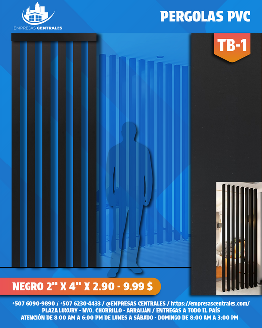 Pergola PVC negro TB-1