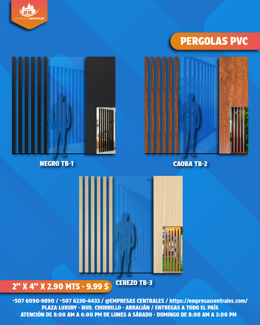PERGOLAS PVC PARA DIVISION DE ESPACIOS