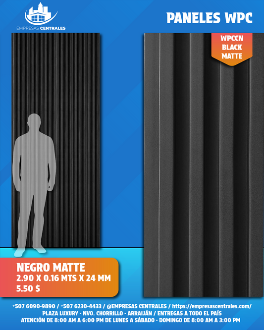 Panel wpc negro matte