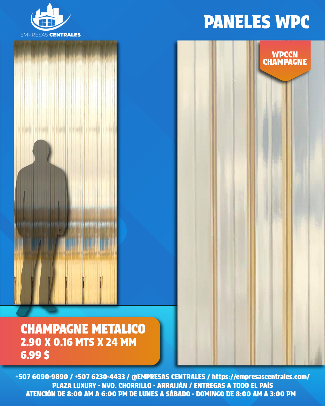 Panel WPC CHAMPAGNE BRILLANTE WPCCNCHAMPAGNE