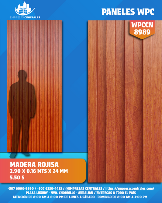 Panel WPC MADERA ROJISA WPCCN8989