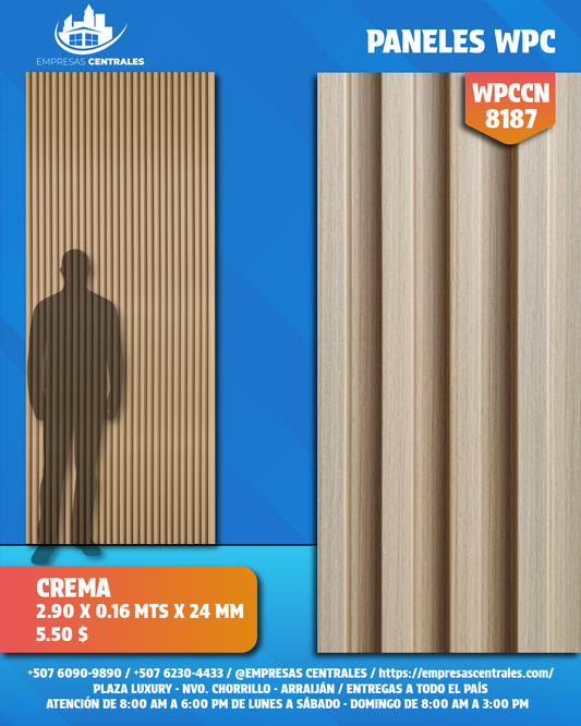 Panel WPC MADERA CREMA WPCCN8187