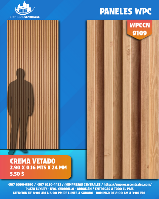 Panel WPC CREMA VETADO WPCCN9109