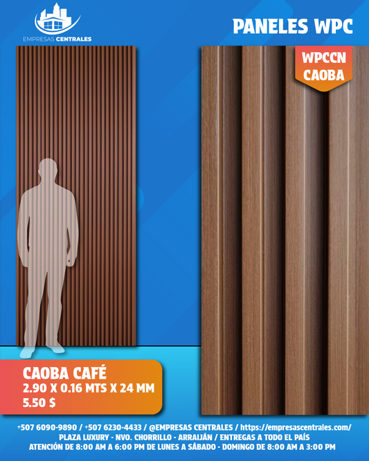 Panel WPC MADERA CAOBA CAFÉ WPCCNCAOBA