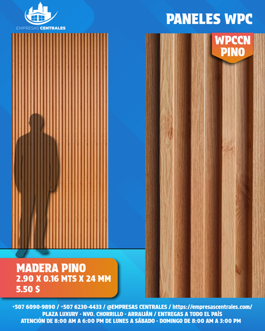 PANELES WPC PINO WPCCNPINO